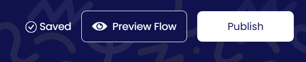 Saved, Preview Flow and Publish buttons