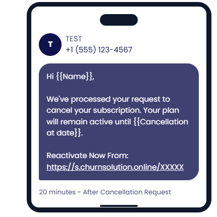 How the SMS arrives on the phone