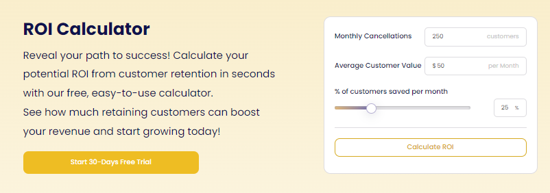 Customer Retention ROI Calculator