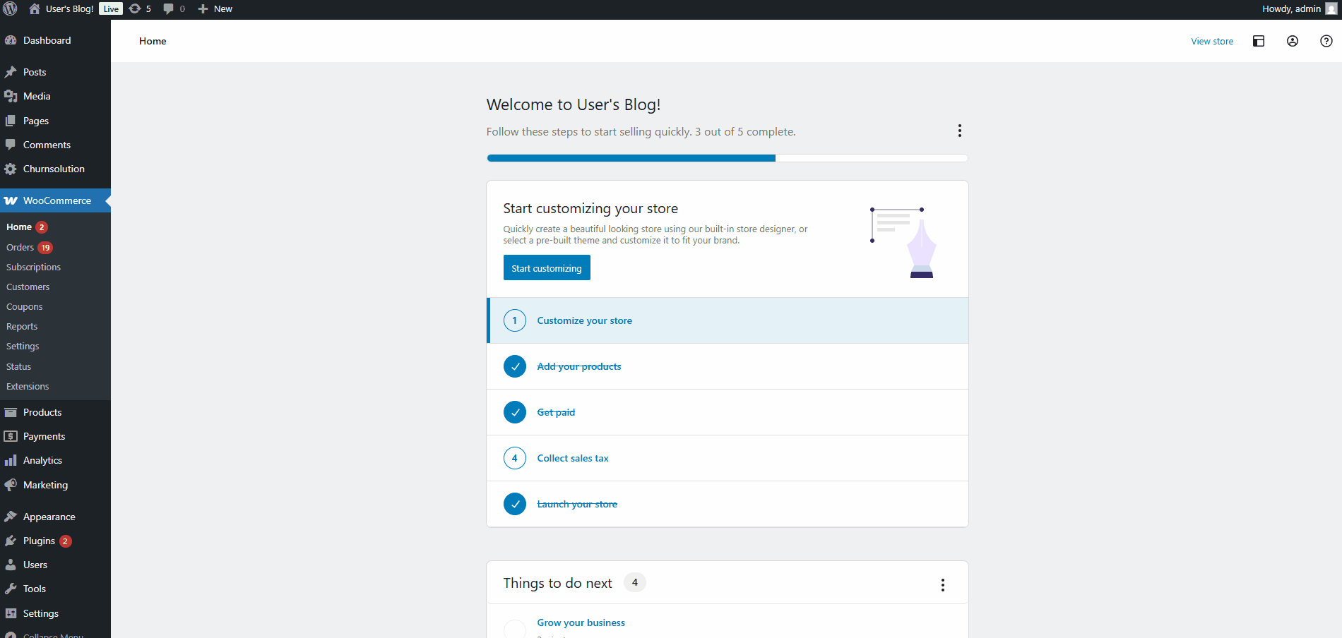 WooCommerce Credentials Steps