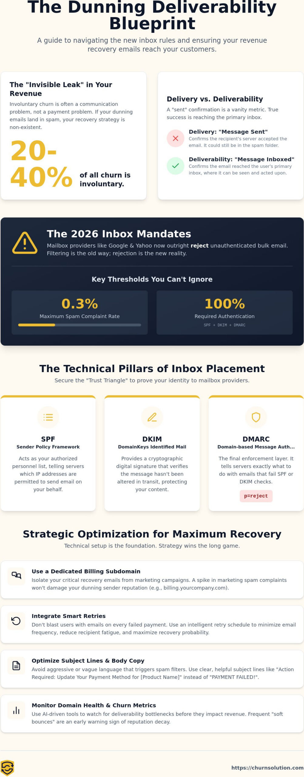 Dunning Email Deliverability Issues: Protecting Your Revenue Recovery in 2026