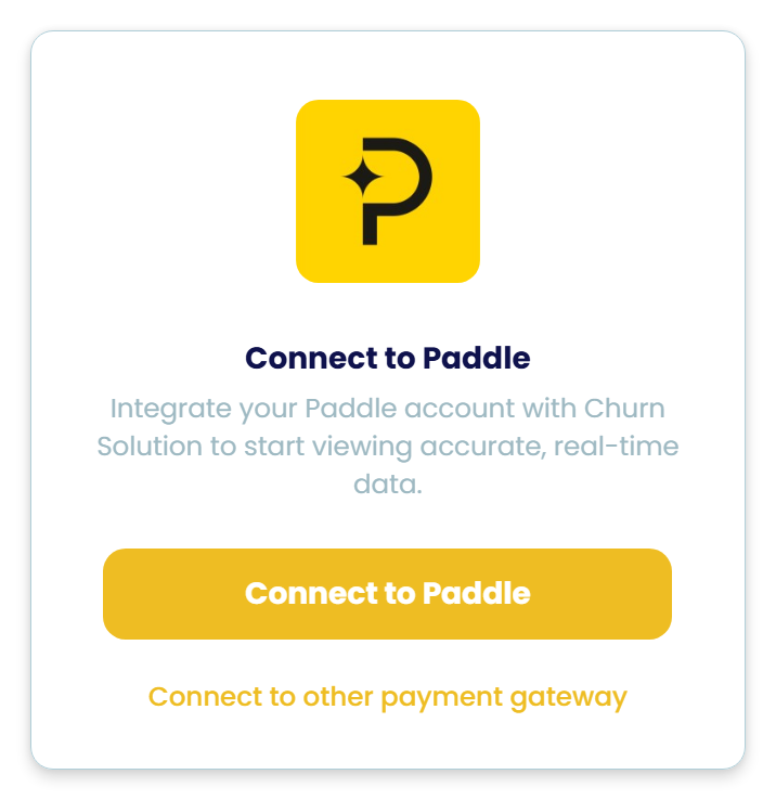 Connect to Paddle screen in Churn Solution