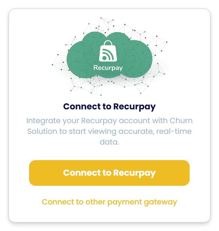 Churn Solution in the Shopify admin: Recurpay connected, subscriptions syncing
